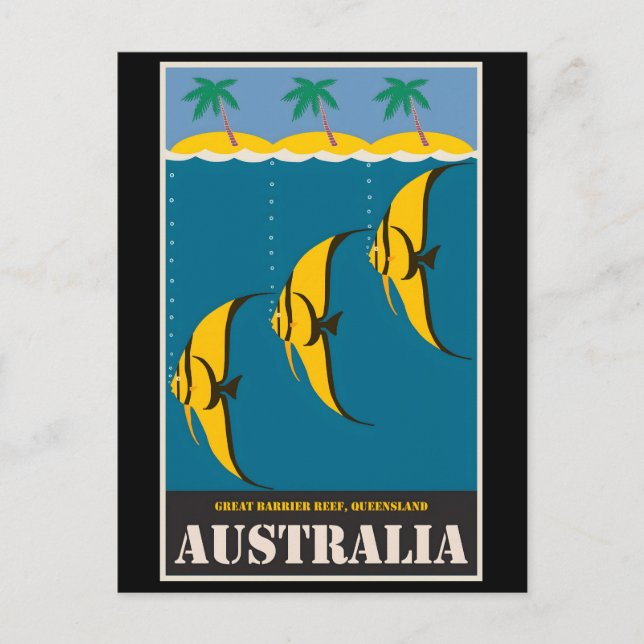 Carte Postale Poster vintage australien (Devant)