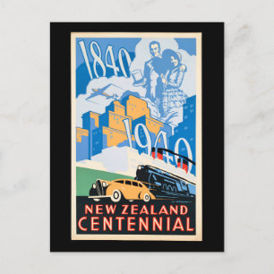 Carte Postale Poster vintage - Centenaire néo-zélandais 