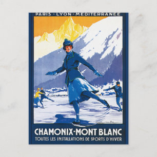 Carte Postale Poster vintage Chamonix - Mont Blanc