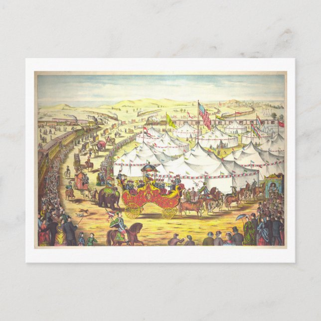 Carte postale Poster vintage Circus Parade (Devant)