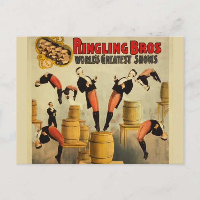Carte Postale Poster vintage Circus Sideshow (Devant)