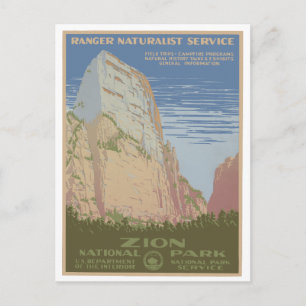 Carte postale Poster vintage du parc national de Z