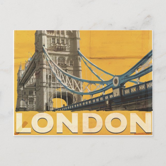 Carte Postale Poster vintage Londres (Devant)