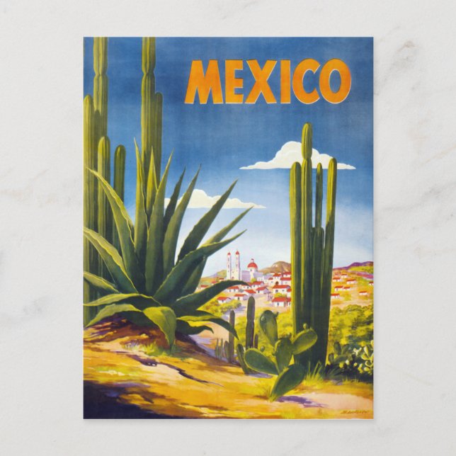 Carte Postale Poster vintage mexicain restauré (Devant)