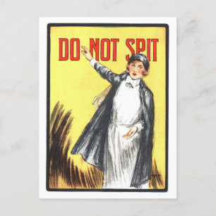 Carte Postale Poster vintage "Ne crachez pas" sur la tuberculose