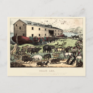 Carte Postale Poster vintage Noah's Ark par Currier & Ives