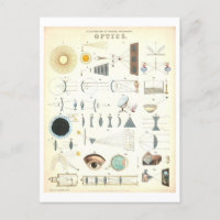Poster vintage "Optique" pour la science éducative