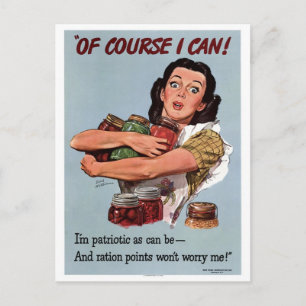 Carte Postale Poster vintage Points de rationnement