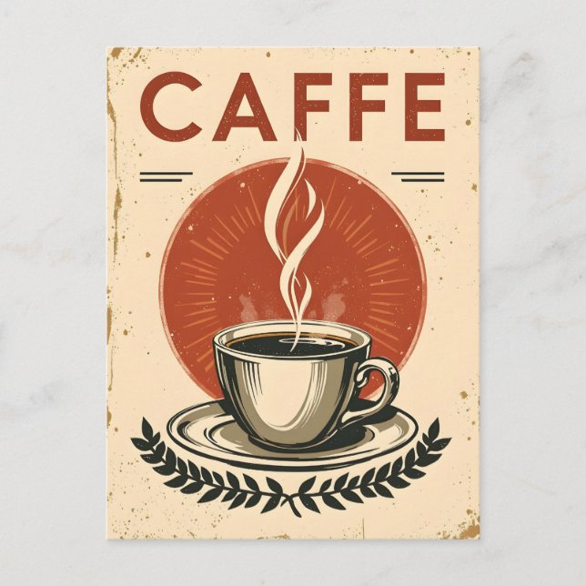 Carte Postale Poster vintage pour café (Devant)