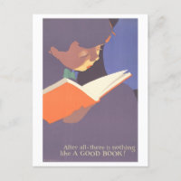poster vintage "Rien de tel qu'un bon livre"
