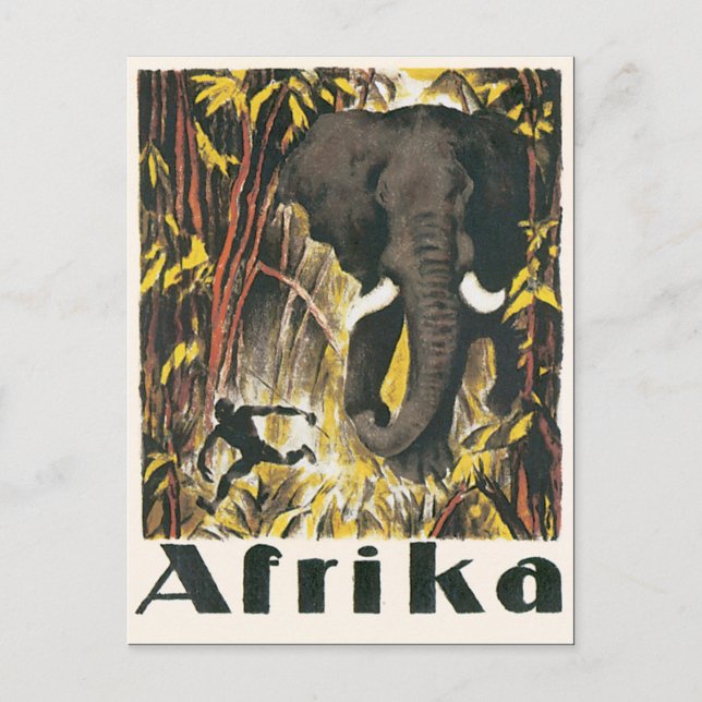 Carte Postale Poster Vintage voyage Afrika (Devant)
