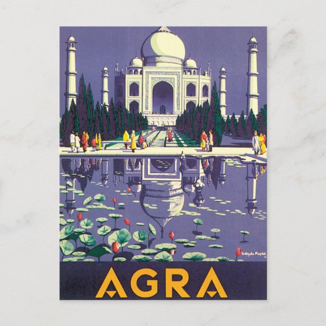 Carte Postale Poster Vintage voyage Agra (Devant)