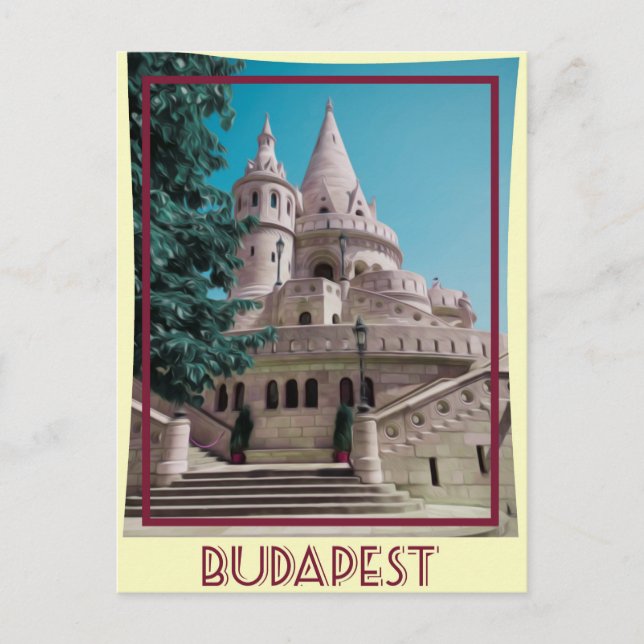 Carte postale Poster Vintage voyage Budapest (Devant)