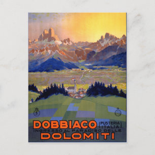 Carte Postale Poster Vintage voyage de Dobbiaco Toblach Italie