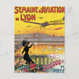 Carte Postale Poster Vintage voyage de la Semaine d'Aviation de 