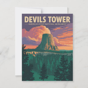 Carte Postale Poster Vintage voyage de la tour Devils