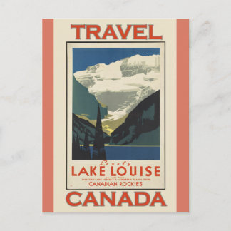Carte Postale Poster Vintage voyage de Lake Louise Canada