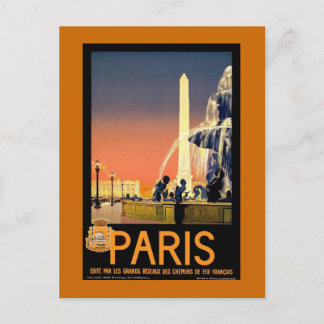 Carte Postale Poster Vintage voyage de Paris