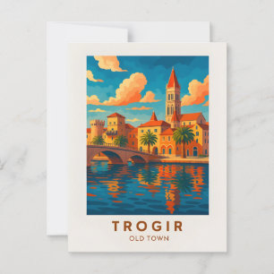 Carte postale Poster Vintage voyage de Trogir Croa