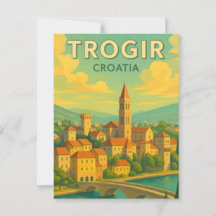 Carte postale Poster Vintage voyage de Trogir Croa
