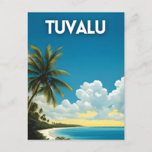 Carte Postale Poster Vintage voyage de Tuvalu