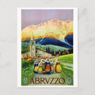 Carte Postale Poster Vintage voyage des Abruzzes restauré