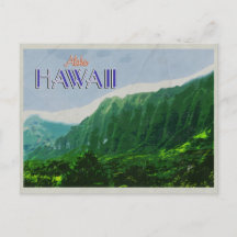 Poster Vintage voyage des falaises d'Hawaii