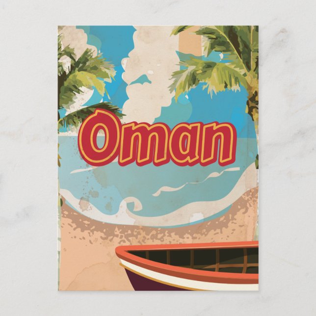 Carte Postale Poster Vintage voyage d'Oman (Devant)