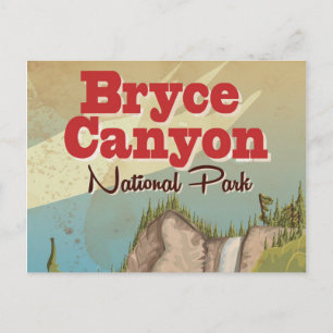 Carte Postale Poster Vintage voyage du Bryce Canyon