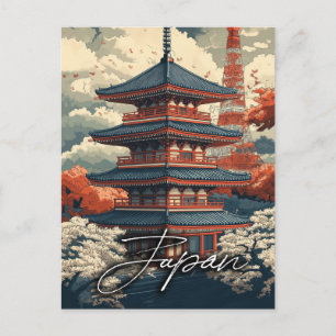 Carte Postale Poster Vintage voyage : Explorez l'attrait du Japo