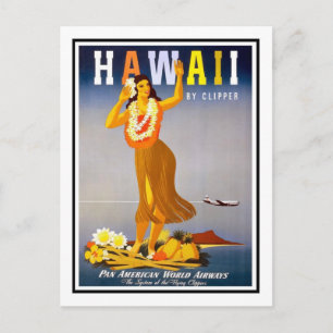 Carte Postale Poster Vintage voyage, Hawaii