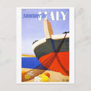 Carte Postale Poster Vintage voyage "L'été en Italie"