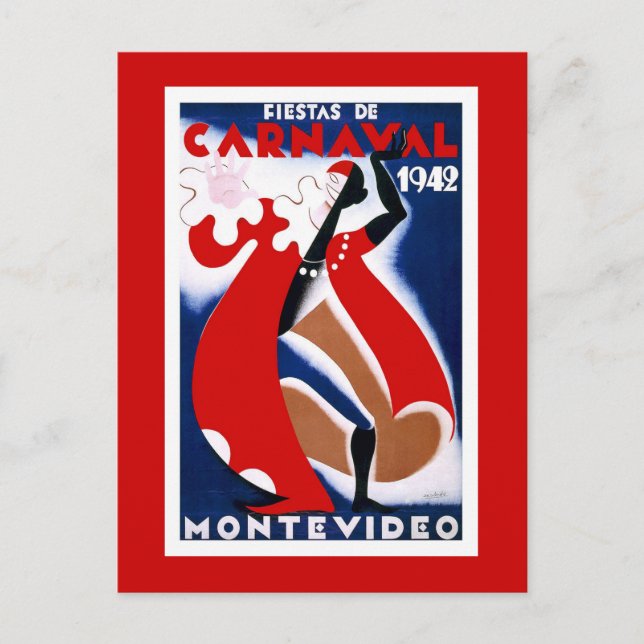 Carte Postale Poster Vintage voyage "Montevideo" (Devant)