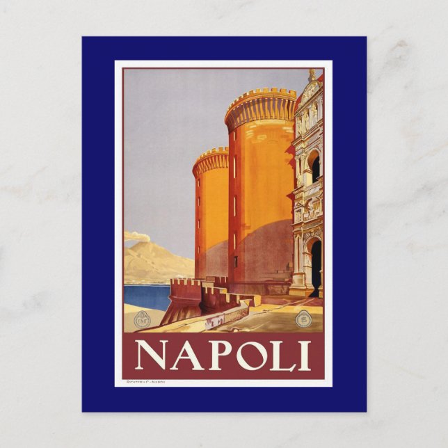 Carte Postale Poster Vintage voyage "Naples" (Devant)