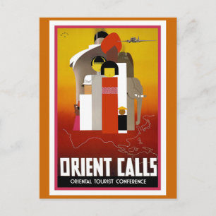Carte Postale Poster Vintage voyage "Orientation vers"