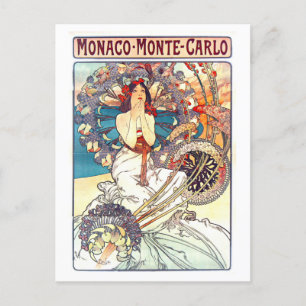 Carte Postale Poster Vintage voyage pour Monte Carlo, Monaco,