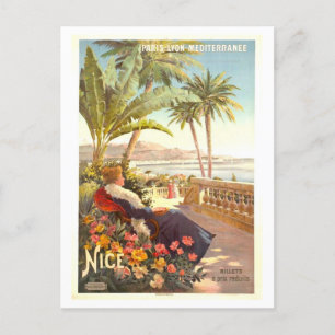 Carte Postale Poster Vintage voyage pour Nice, France