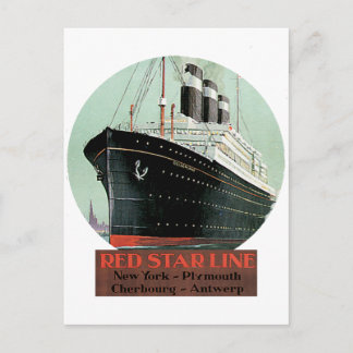 Carte Postale Poster Vintage voyage - Red Star Line