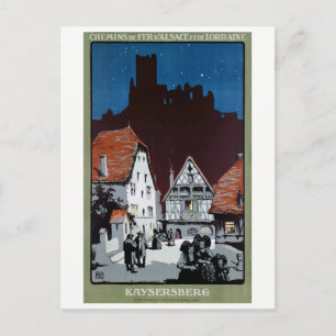 Carte Postale Poster Vintage voyage restauré France Kaysersberg