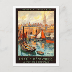 Carte Postale Poster Vintage voyage, Saint Malo