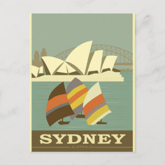 Carte Postale Poster Vintage voyage Sydney Australie