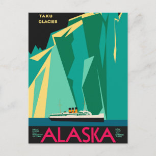 Carte Postale Poster Vintage voyage, Taku Glacier, Alaska