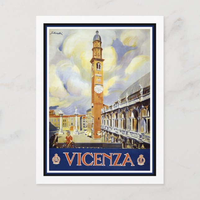 Carte Postale Poster Vintage voyage, Vicence (Devant)