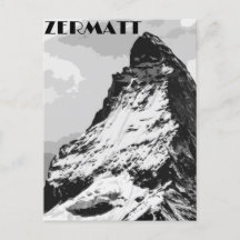 Poster Vintage voyage Zermatt Suisse