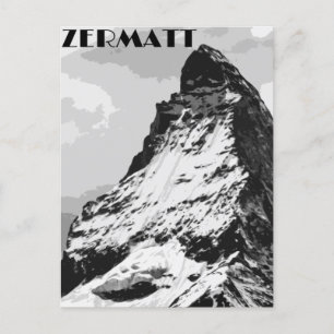 Carte Postale Poster Vintage voyage Zermatt Suisse