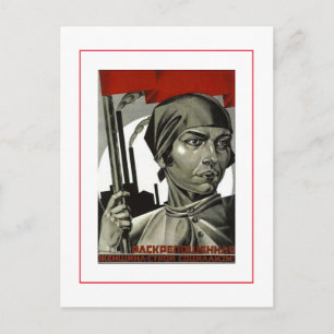 Carte Postale Posters soviétiques Posters Art Femme Visage fort