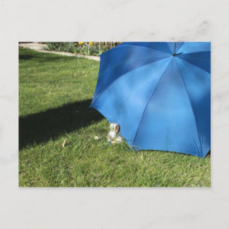 Carte Postale Postkarte - der Osterhase zu Besuch