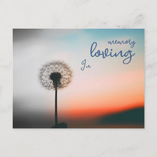Carte Postale Postkarte "In loving memory" mit Pusteblume 