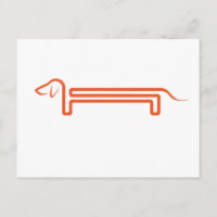 Postkarte mit Dackel