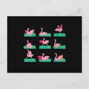 Carte Postale Postures de yoga de flamingo Méditation Exercice d